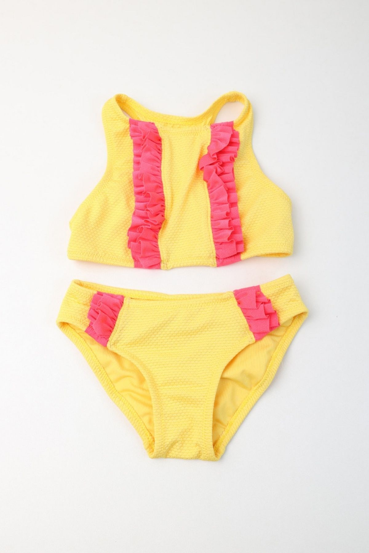 Yellow Line Kız Çocuk Bikini Takımı-Sarı