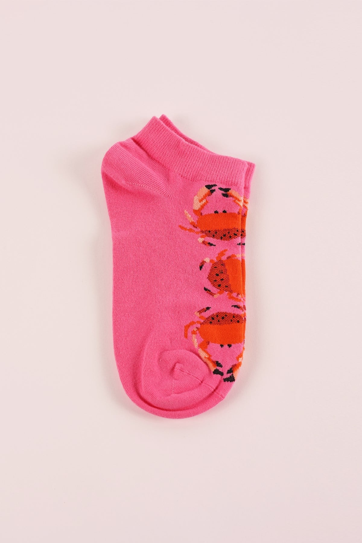 Yengeç Step Çorap Pembe