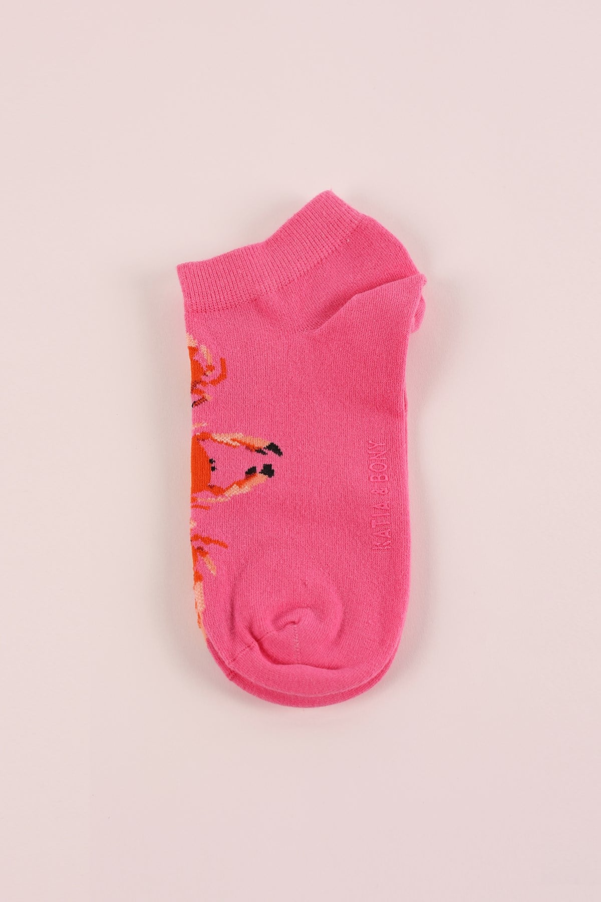 Yengeç Step Çorap Pembe