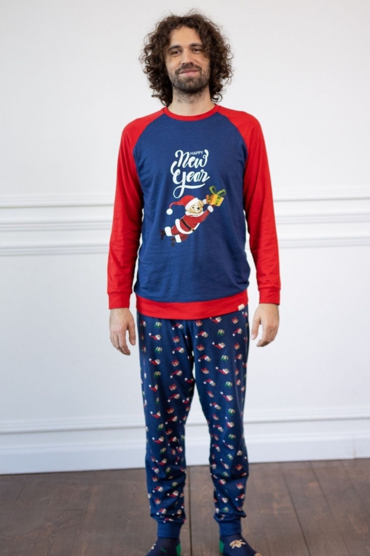 Yeniyıl Erkek Pijama Takımı-Lacivert