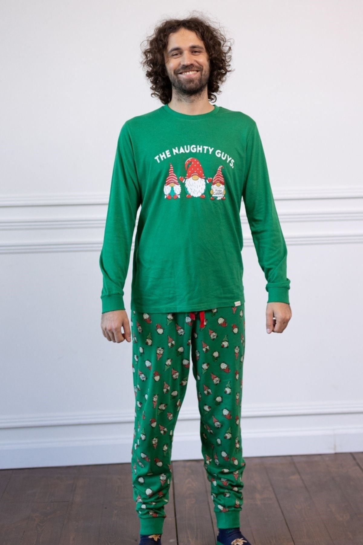 Yeniyıl Ginger Erkek Pijama Takımı-Yeşil
