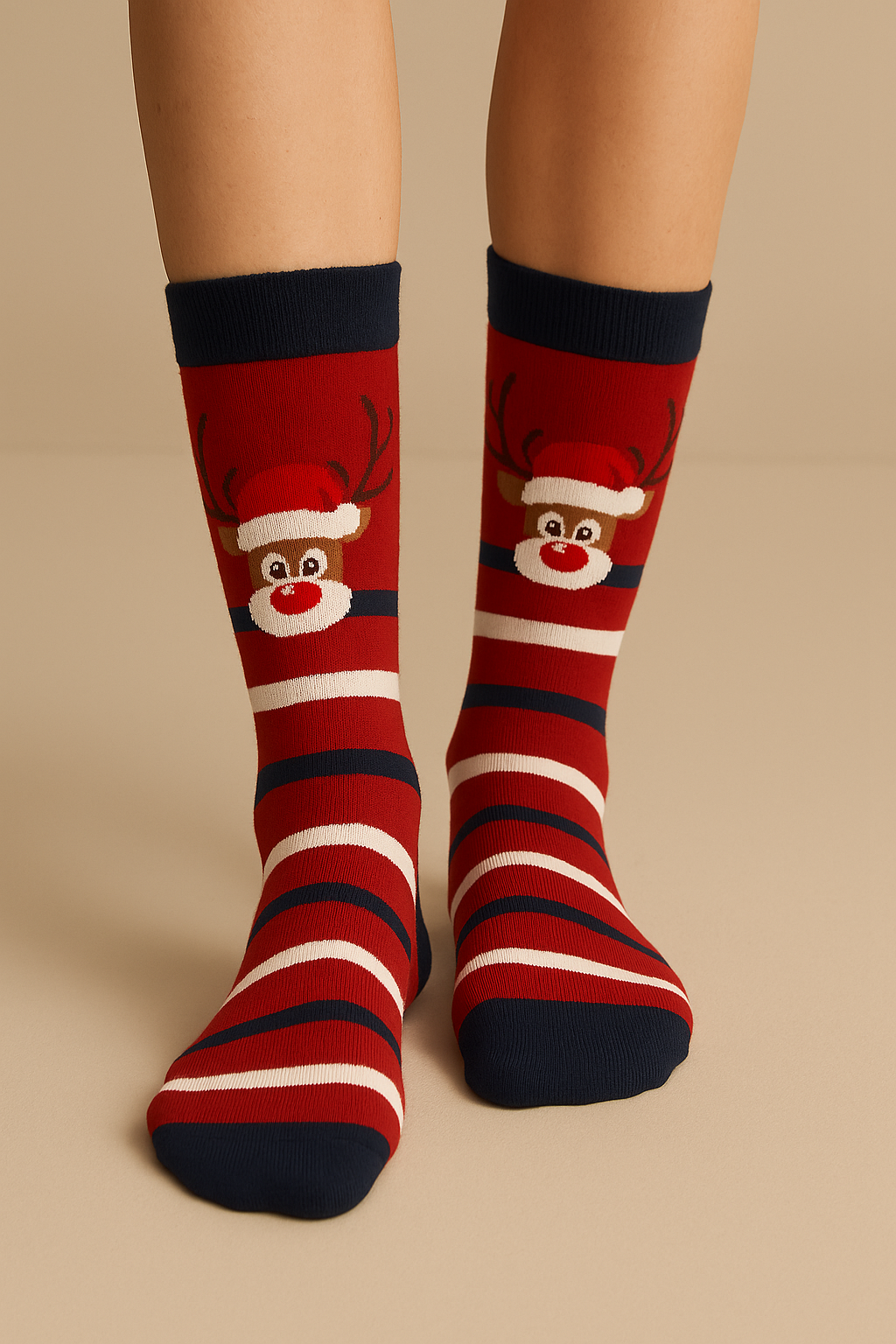 Yılbaşı Soket Çorap Kırmızı