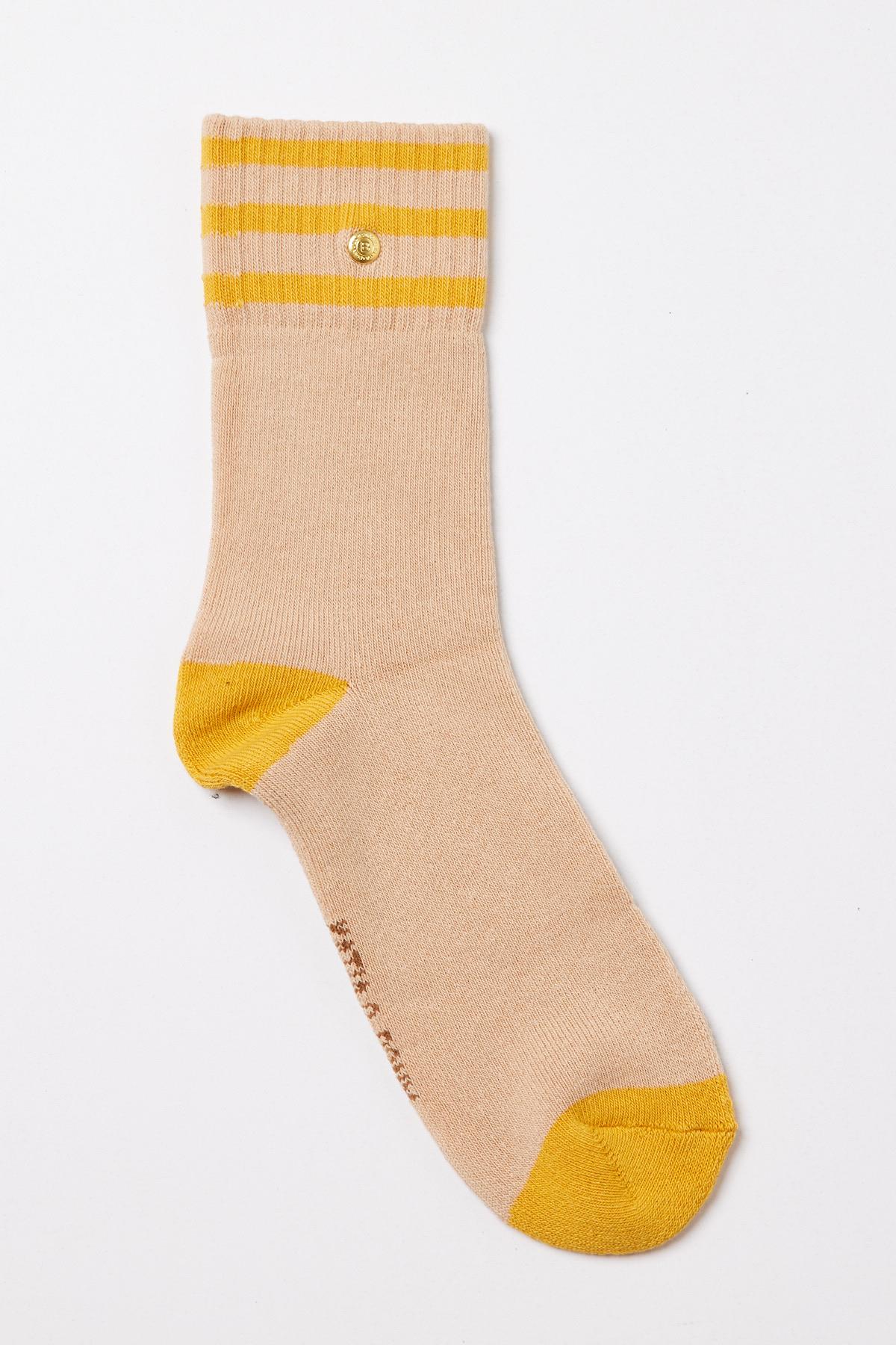 Zımbalı Havlu Erkek Soket Çorap Ekru