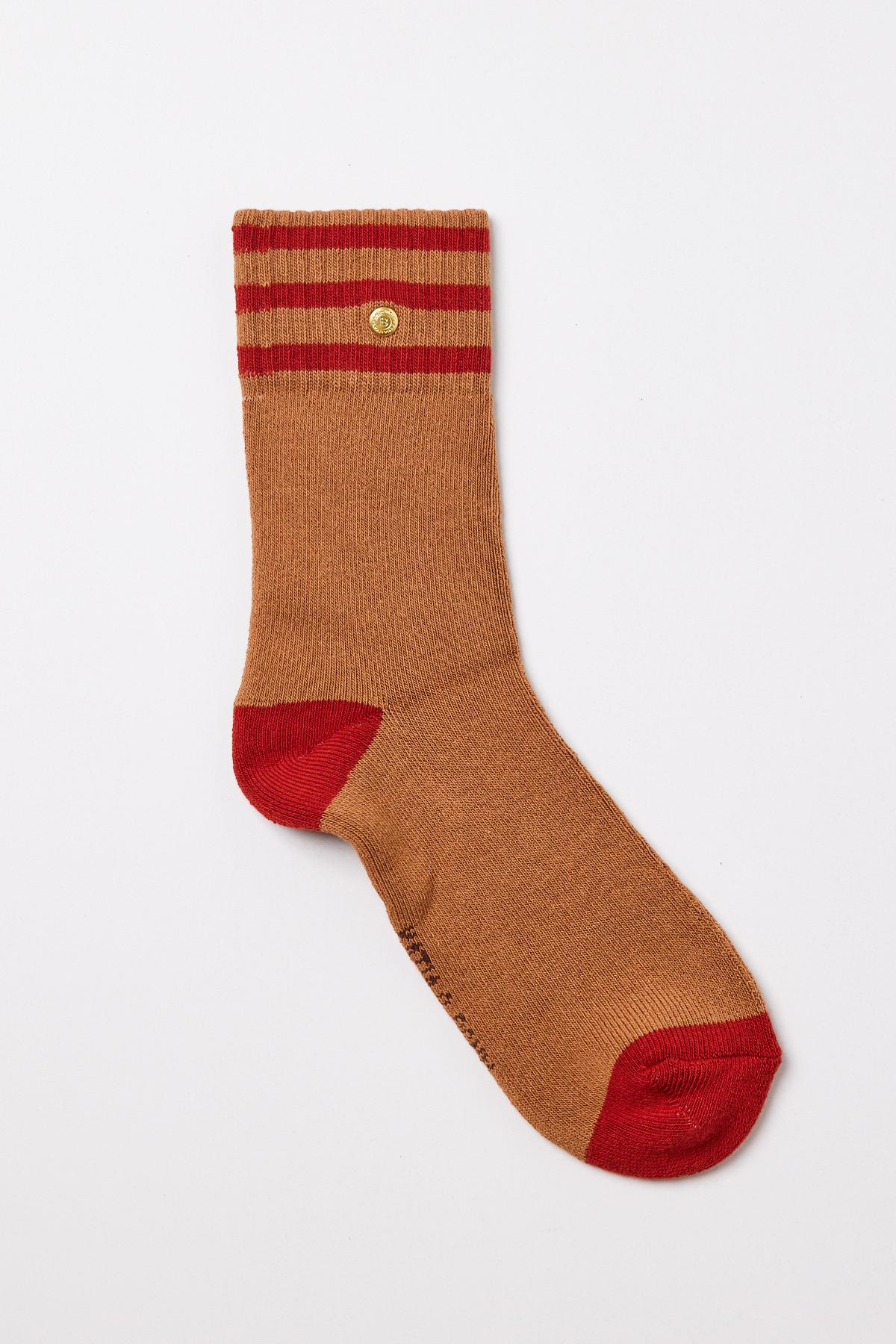 Zımbalı Havlu Erkek Soket Çorap Kahverengi