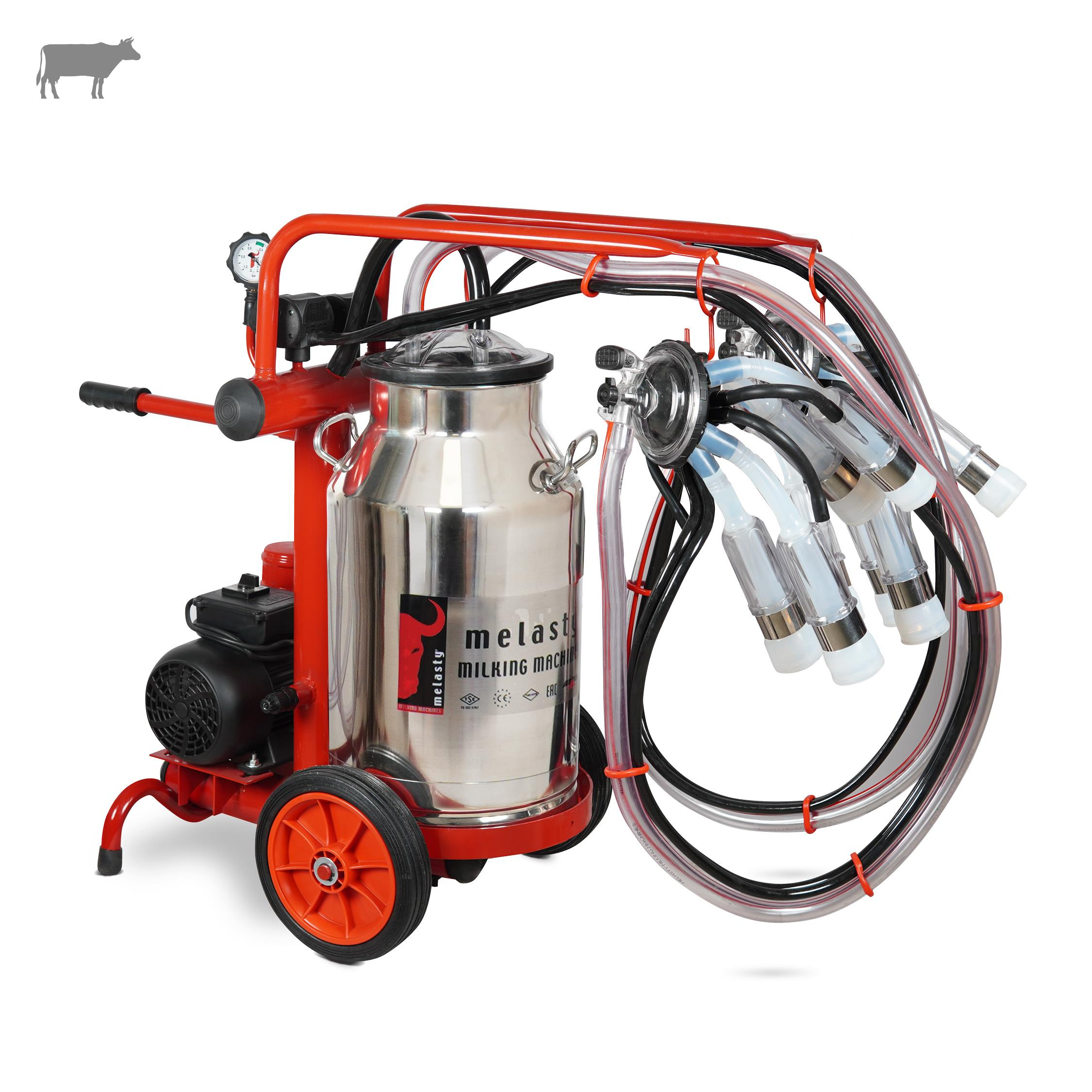 İKİLİ SAĞIM MAK. (BÜYÜKBAŞ) (ECOMINI)  (40 L Paslanmaz Güğüm - Silikon Memelik - Kuru 210 L/dk)| Cimritilki.com