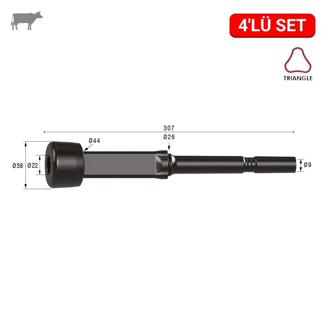 Melasty Asena 3 GEN Üçgen Meme Lastiği (Kauçuk Memelik - 4 lü Paket) | Cimritilki.com