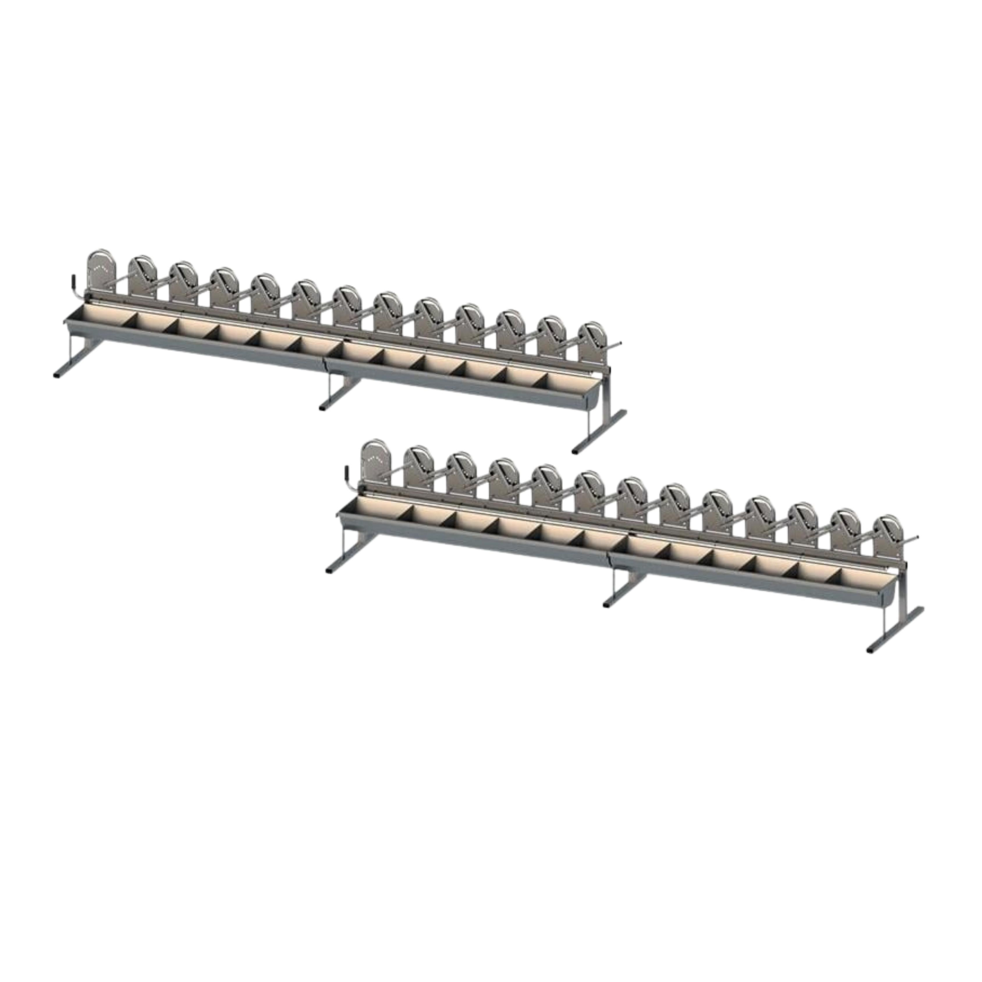 Melasty Boyun Kilitli Kapısız Yemlik (Sıcak Galvaniz Gövde) 2 x 8 | Cimritilki.com
