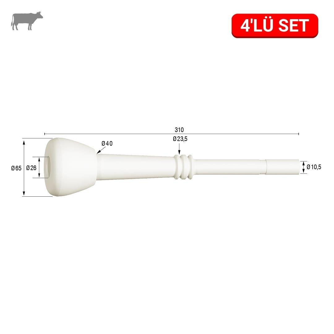 Melasty Durul Uzun Meme Lastiği (Silikon Memelik - 4 lü Paket) | Cimritilki.com