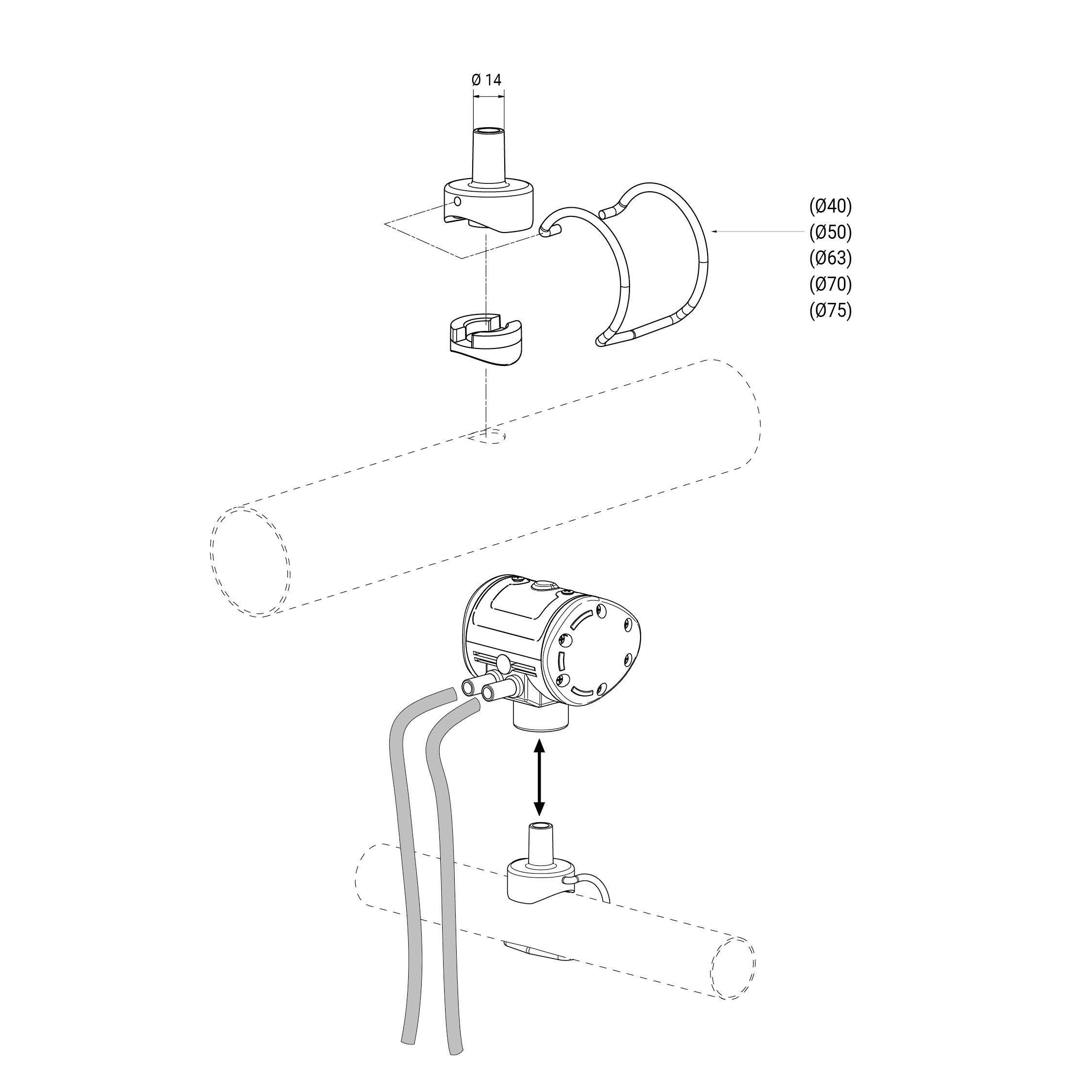 Melasty Süt Sağım Sistemi Pnömatik Pulsatör Bağlantı Aparatı (Boru Çapı 75 mm) | Cimritilki.com