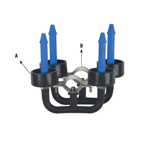 Melasty Süt Sağım Sistemi Yıkama Takımı (Çubuklu) (Ø56 mm Memelik yuvası - Ø40 mm Bağlantı Kelepçeli) | Cimritilki.com