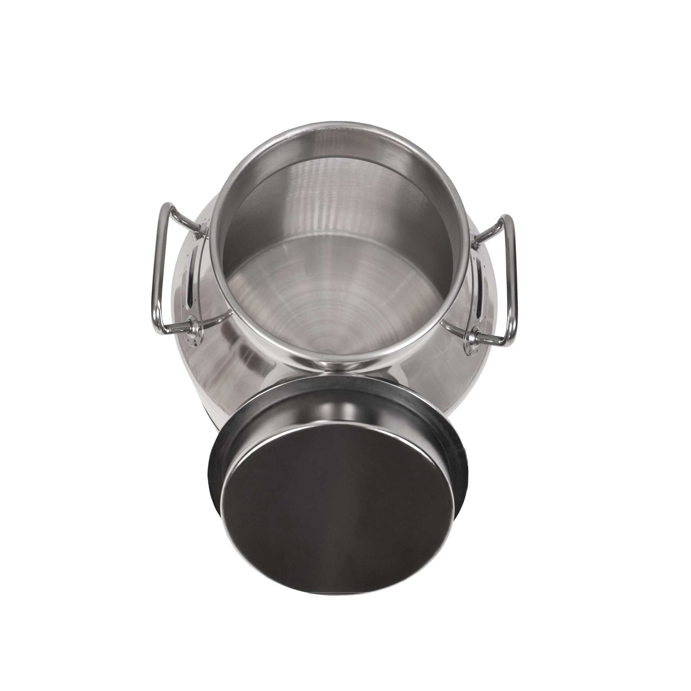 Melasty Süt Sağma Makinesi Paslanmaz Süt Güğümü (30 Litre İki Kulplu Kapaklı Geniş Ağız) | Cimritilki.com