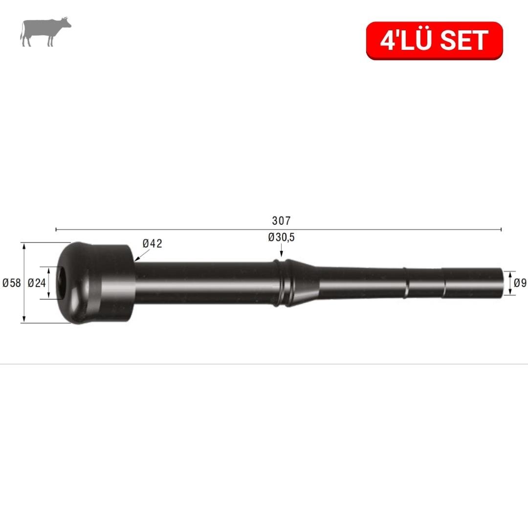 Melasty Ural Uzun Meme Lastiği (Kauçuk Memelik - 4 lü Paket) | Cimritilki.com