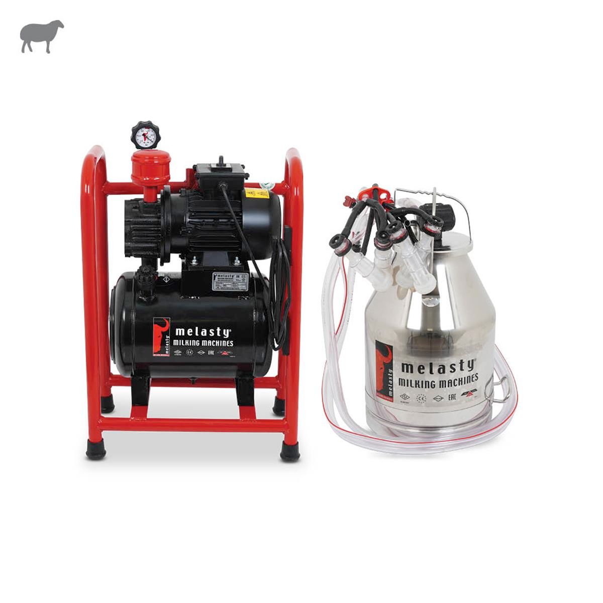 MELAST_süt sağma makinesi_Koyun Tek Güğüm Üniteli Sabit Sistem (Paslanmaz Güğüm - Silikon Memelik) (Kuru Pompa) | Cimritilki.com