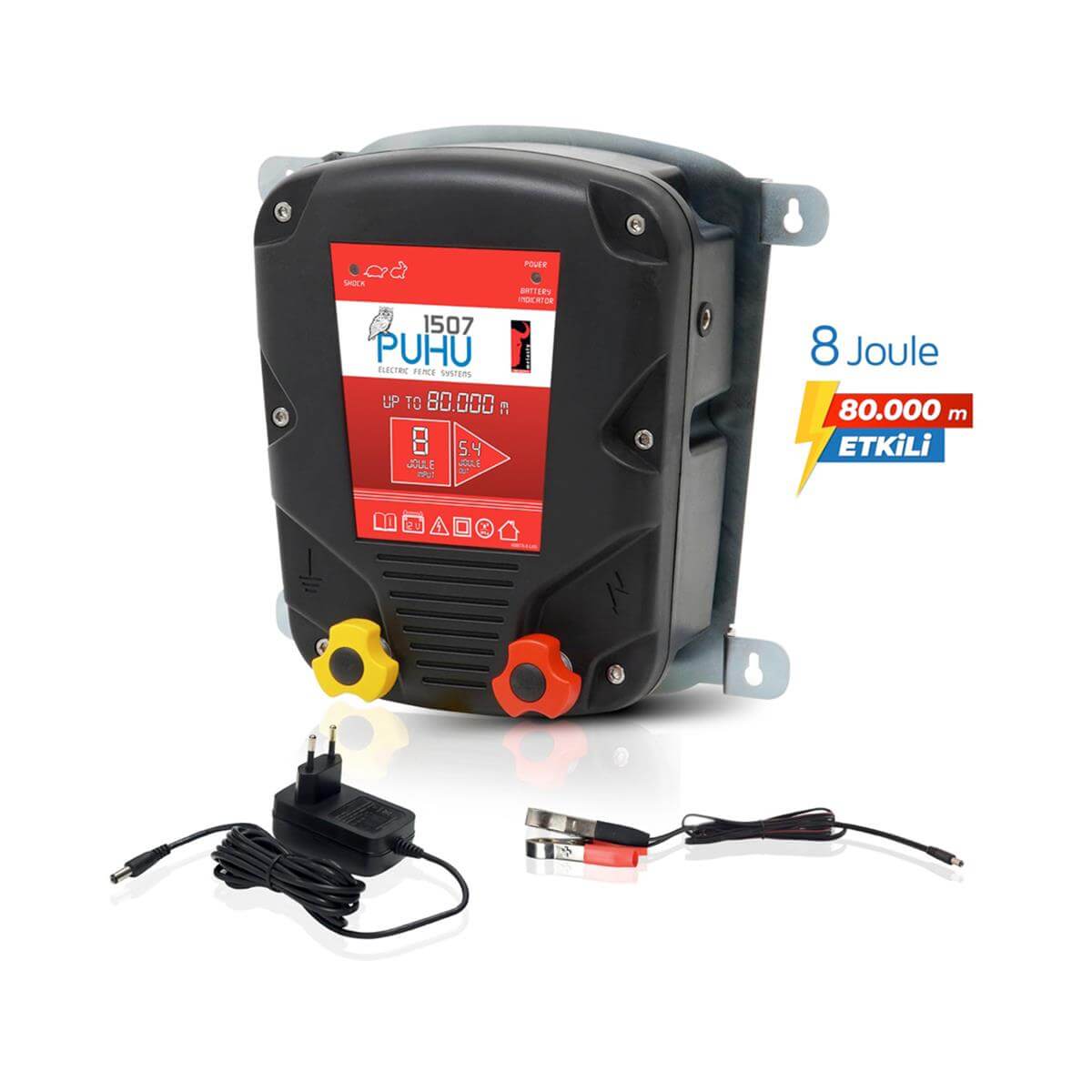 Puhu Elektrikli Çit Cihazı (8 Joule = 80.000 M) | Cimritilki.com