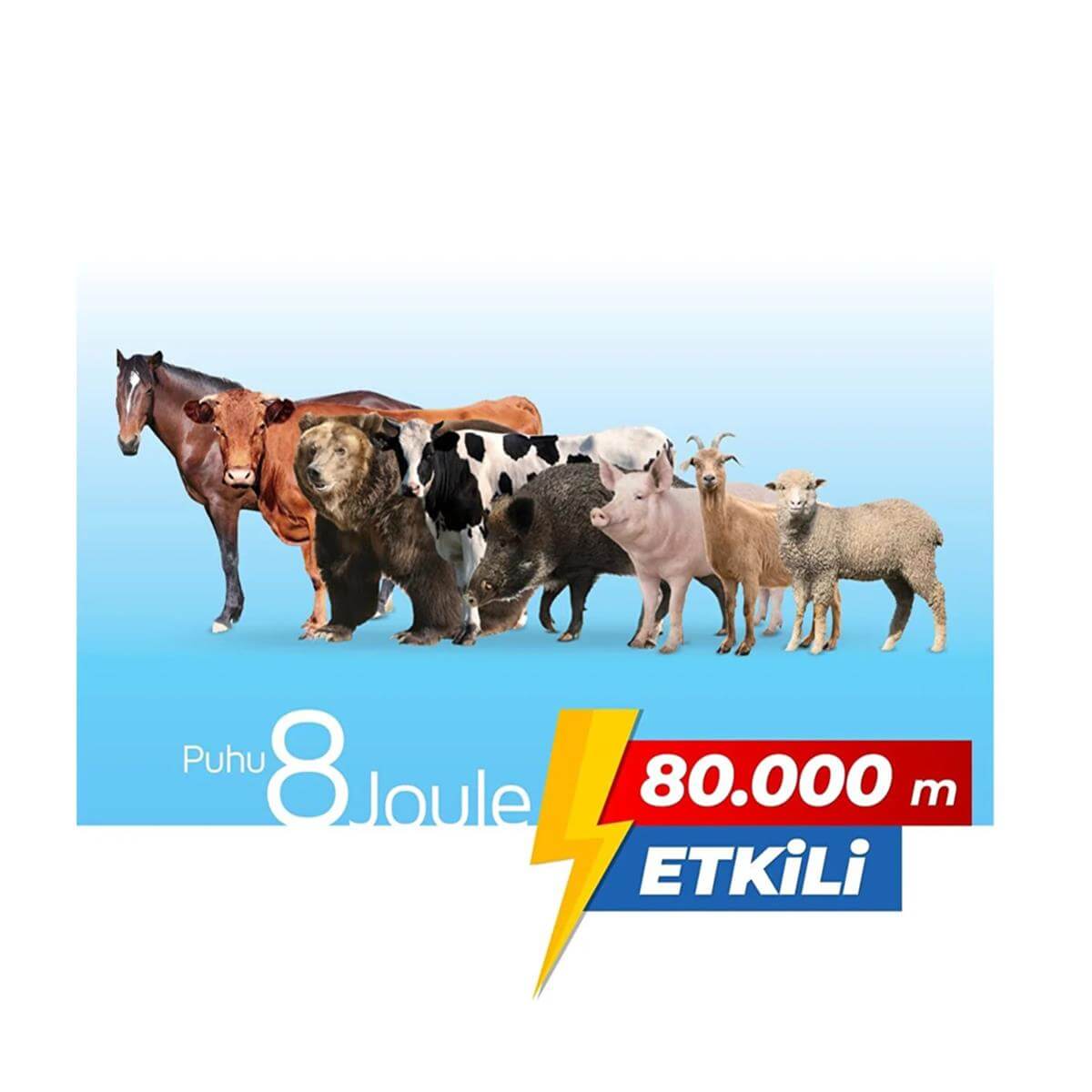 Puhu Elektrikli Çit Cihazı (8 Joule = 80.000 M) | Cimritilki.com