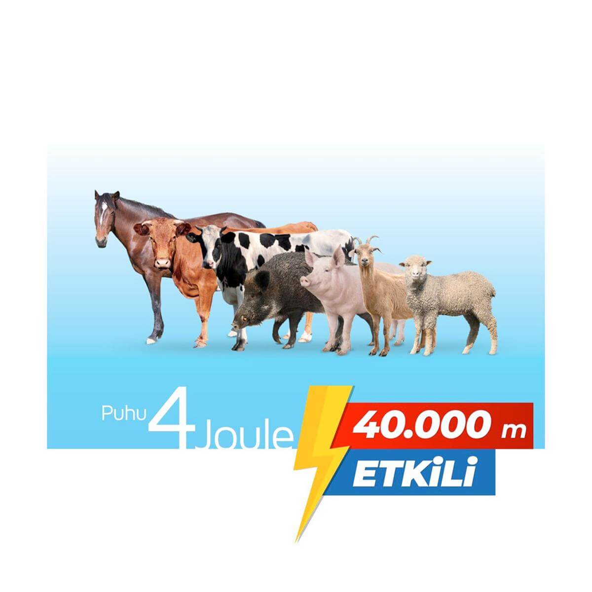 Puhu Güneş Enerjili Elektrikli Çit Cihazı (4 Joule) (40W Panel + 12V/24Ah Jel Akü) | Cimritilki.com