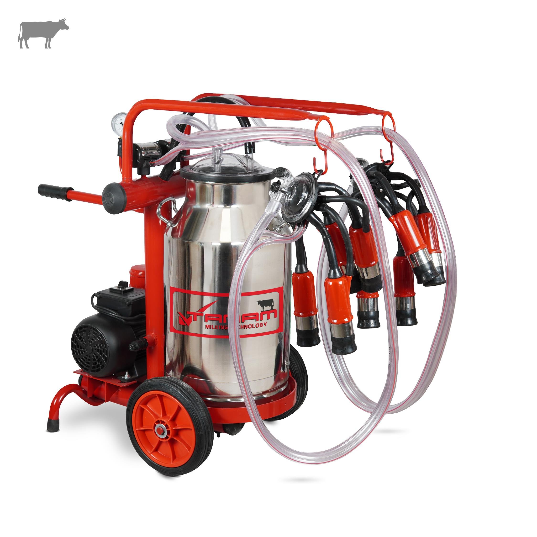 İKİLİ SAĞIM MAK. (BÜYÜKBAŞ) (ECOMINI)  (40 L Paslanmaz Güğüm - Kauçuk Memelik - Kuru 210 L/dk) | Cimritilki.com