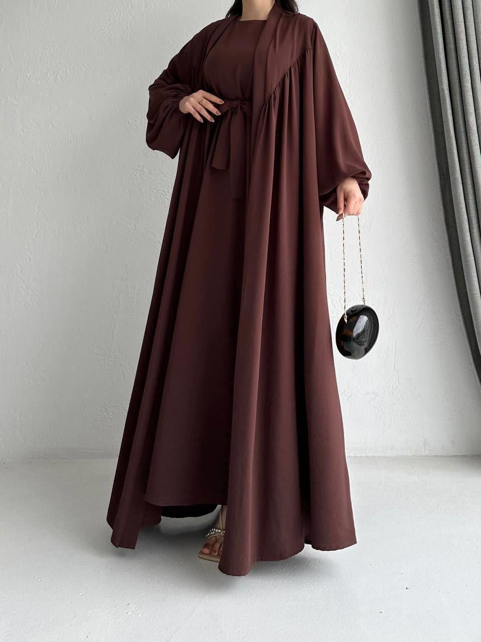 Acı Kahve Alya Abaya Takım 