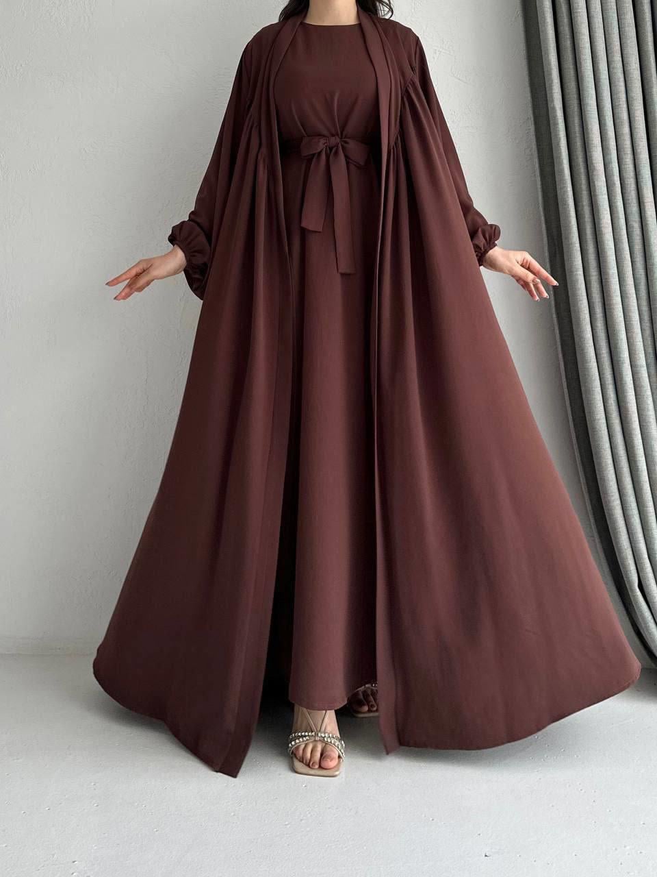 Acı Kahve Alya Abaya Takım 