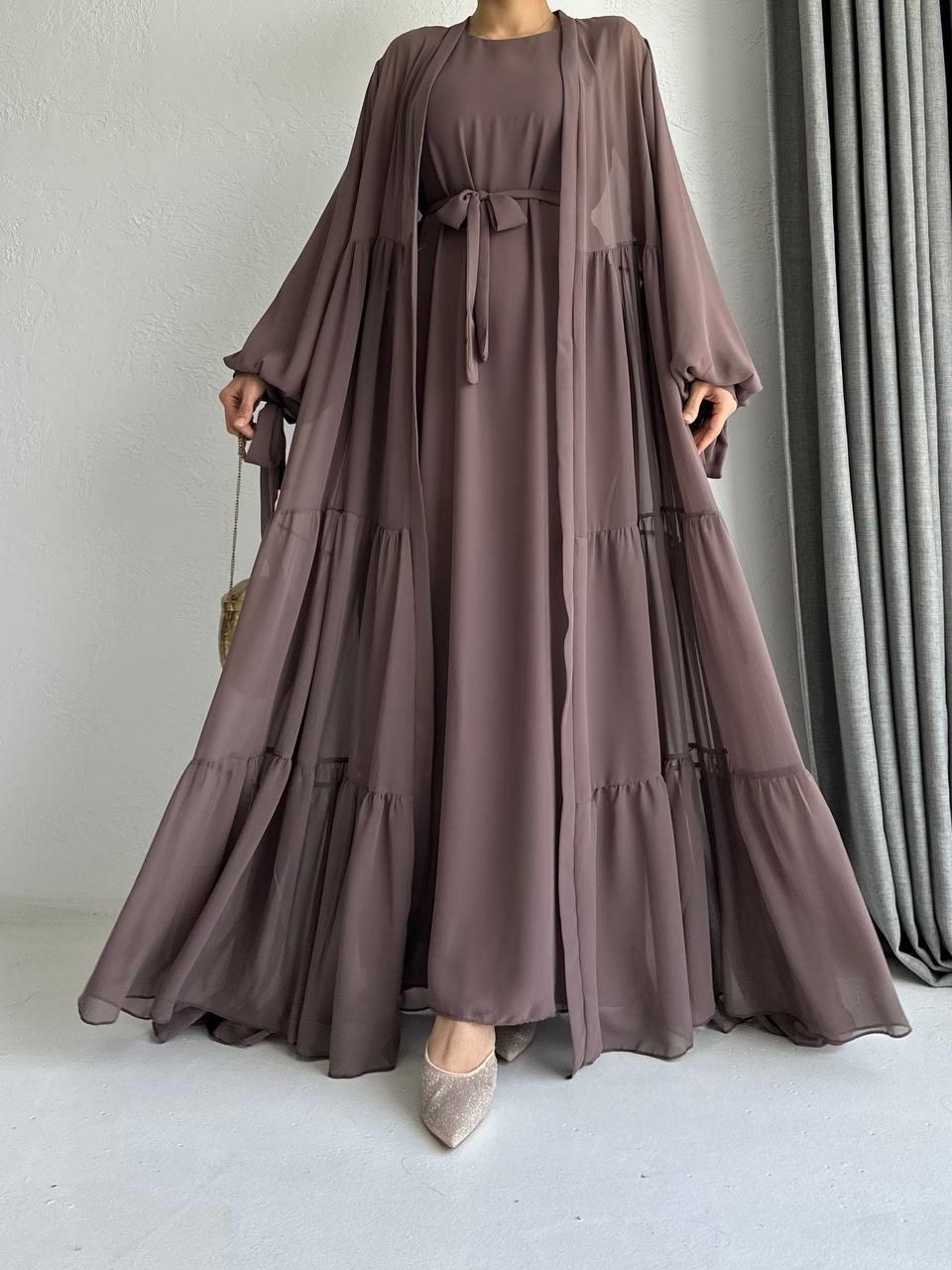 Acı Kahve Selin Abaya Takım 