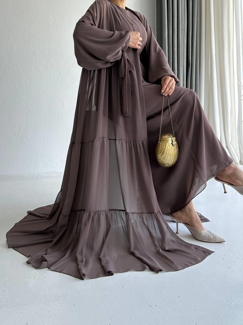 Acı Kahve Selin Abaya Takım 