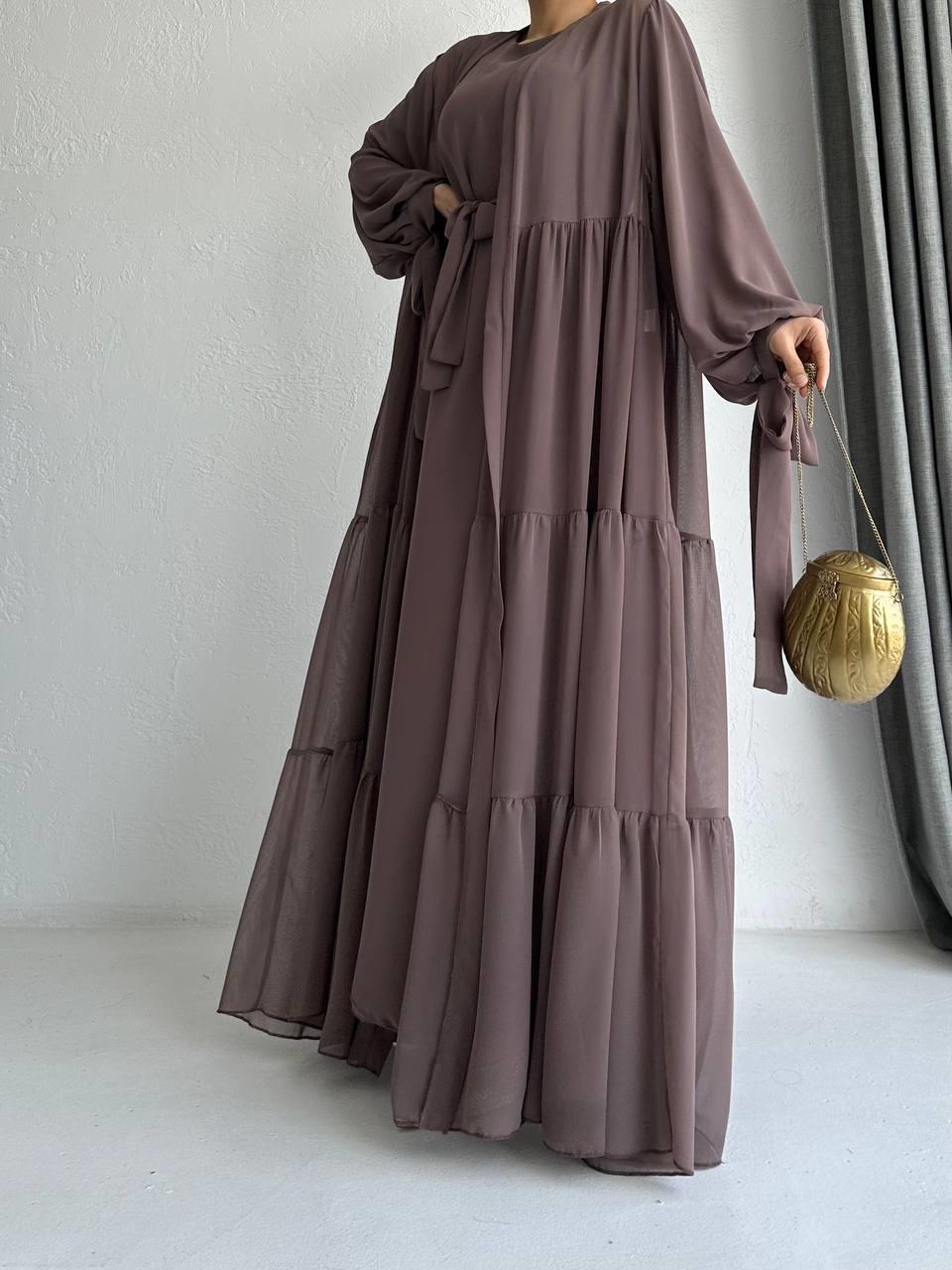 Acı Kahve Selin Abaya Takım 