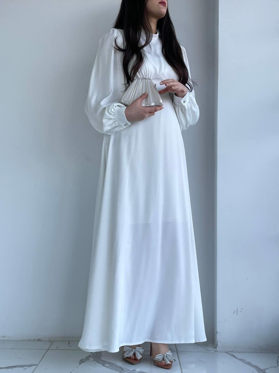 Beyaz Azra Elbise