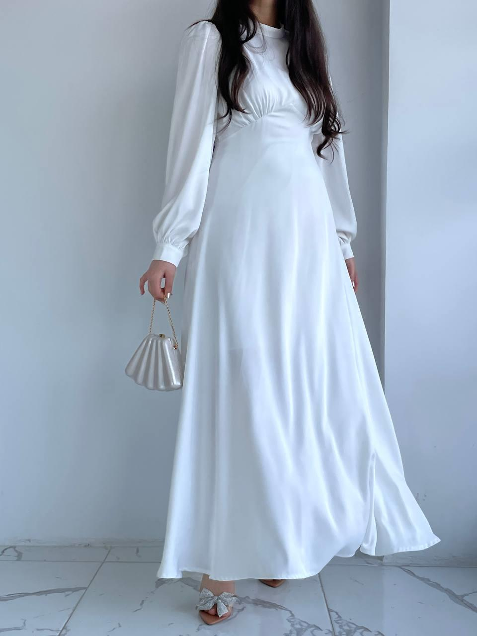 Beyaz Azra Elbise