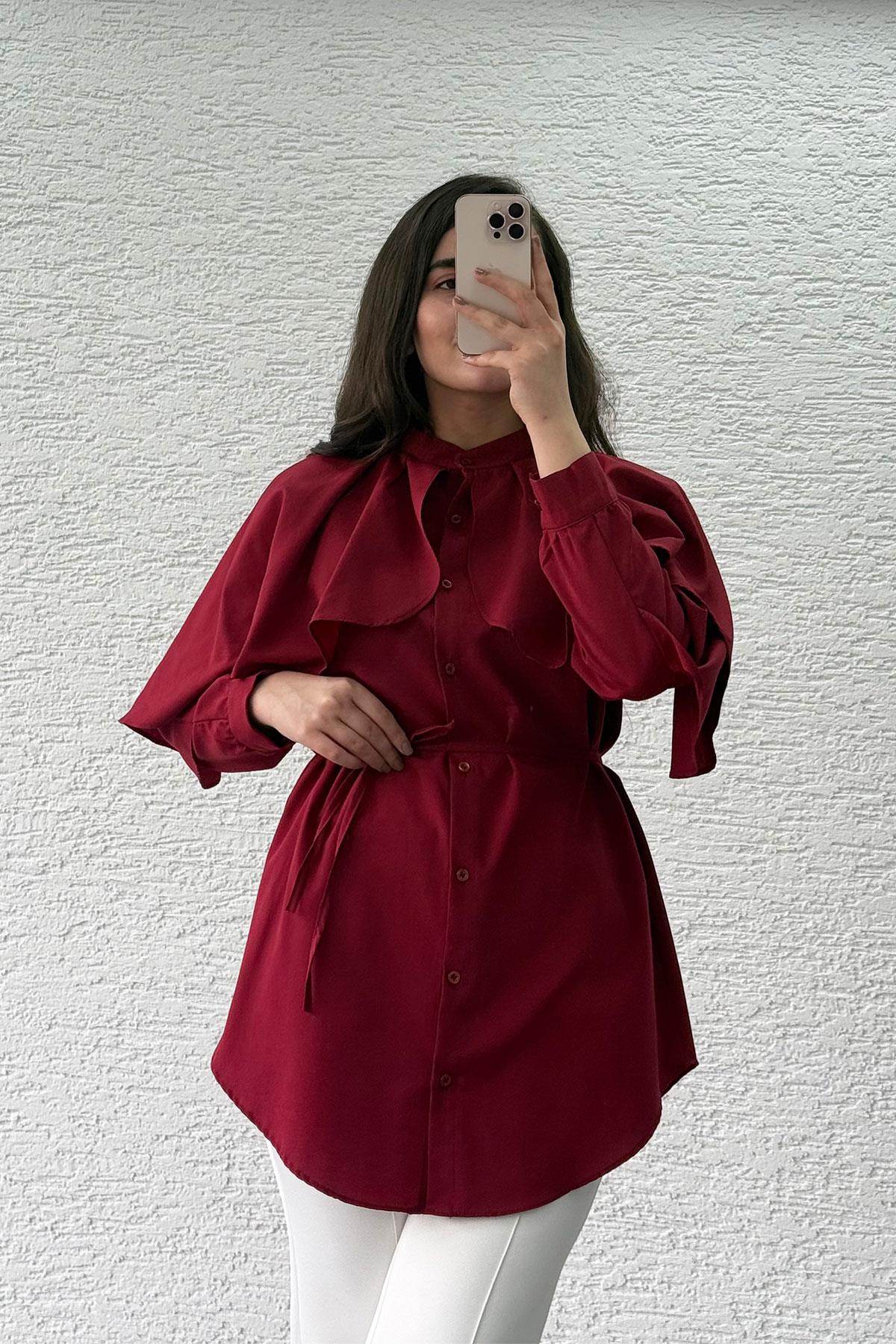 Bordo Volan Detaylı Tunik