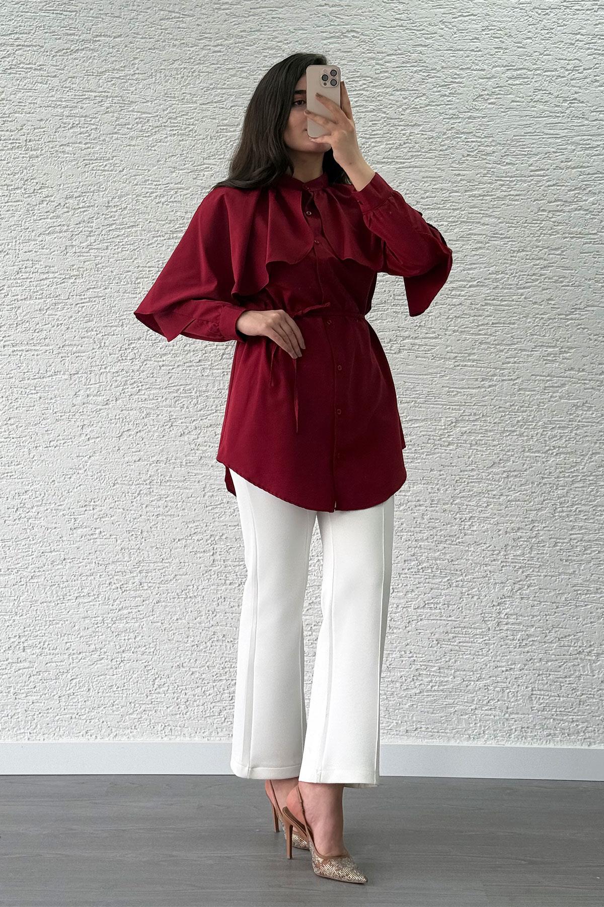 Bordo Volan Detaylı Tunik
