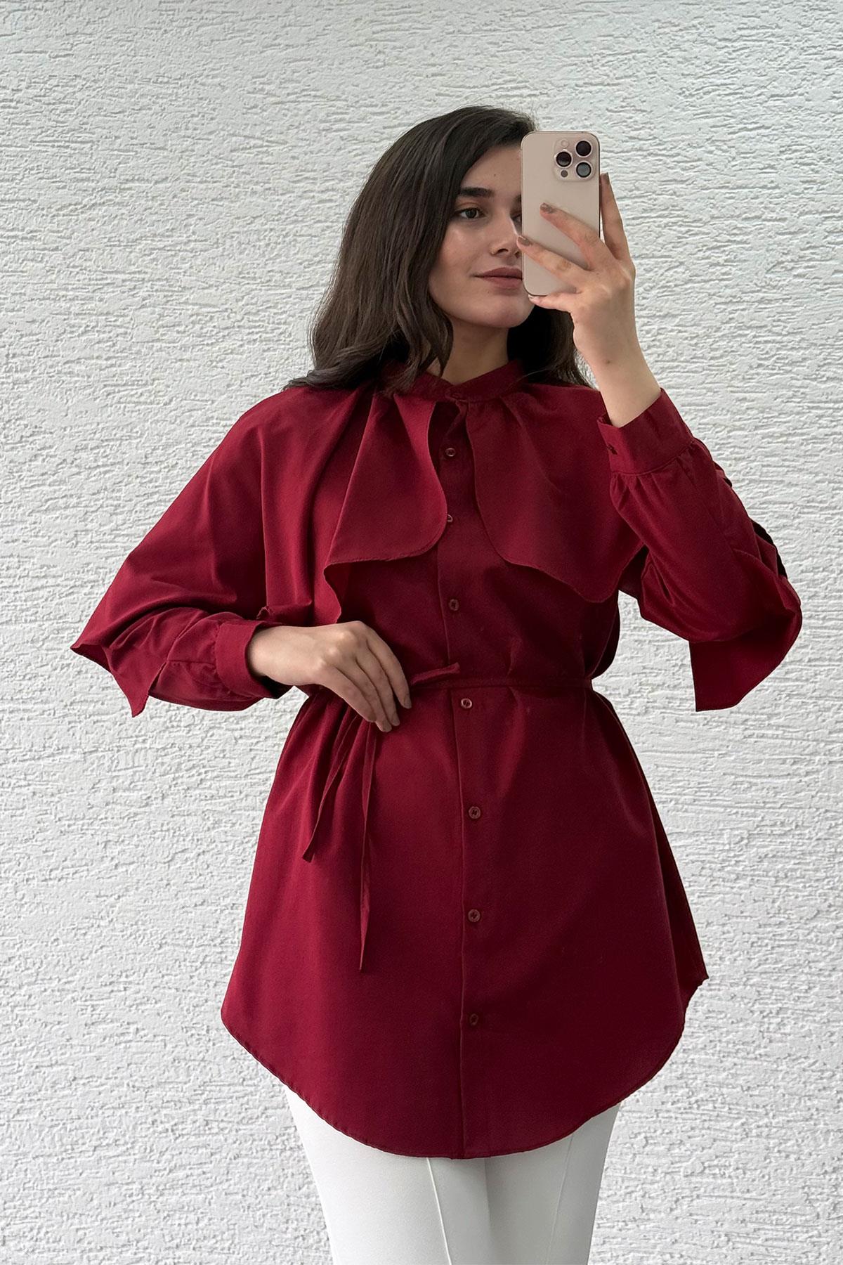 Bordo Volan Detaylı Tunik