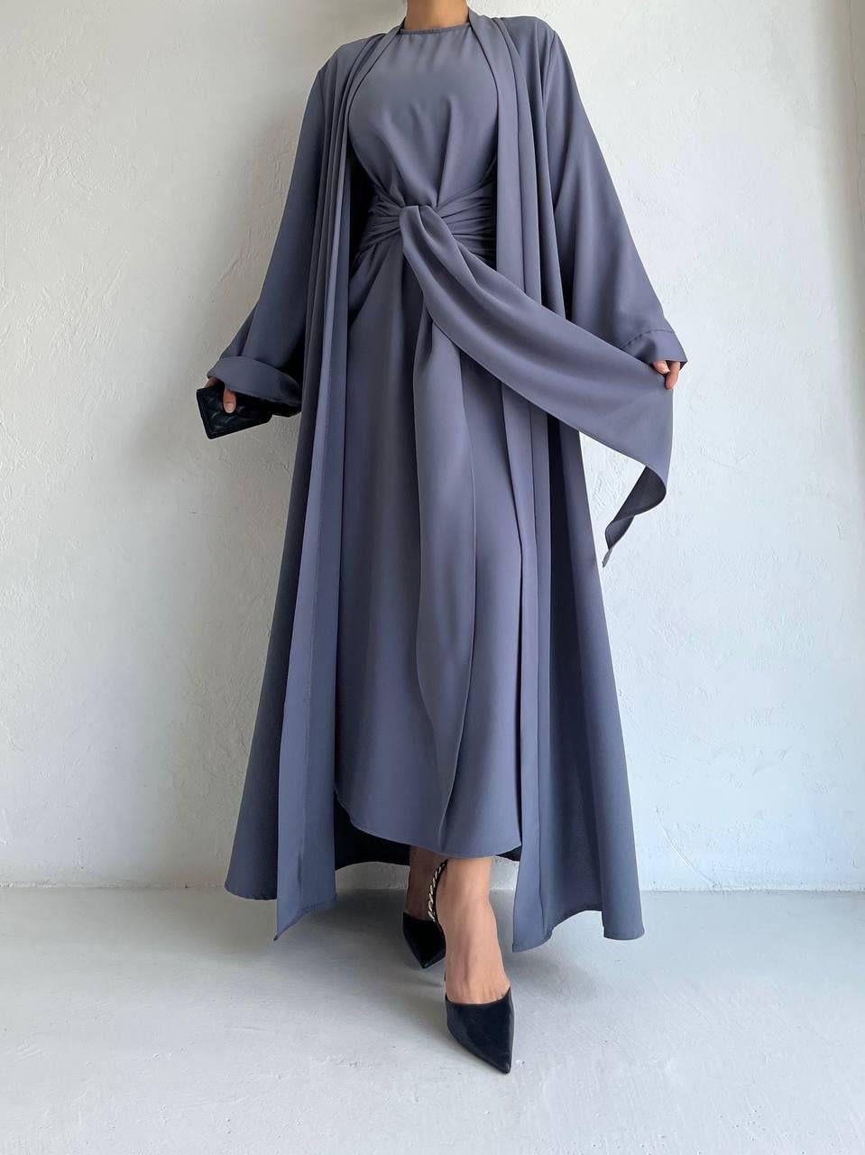 Füme Suzan Abaya Takım 