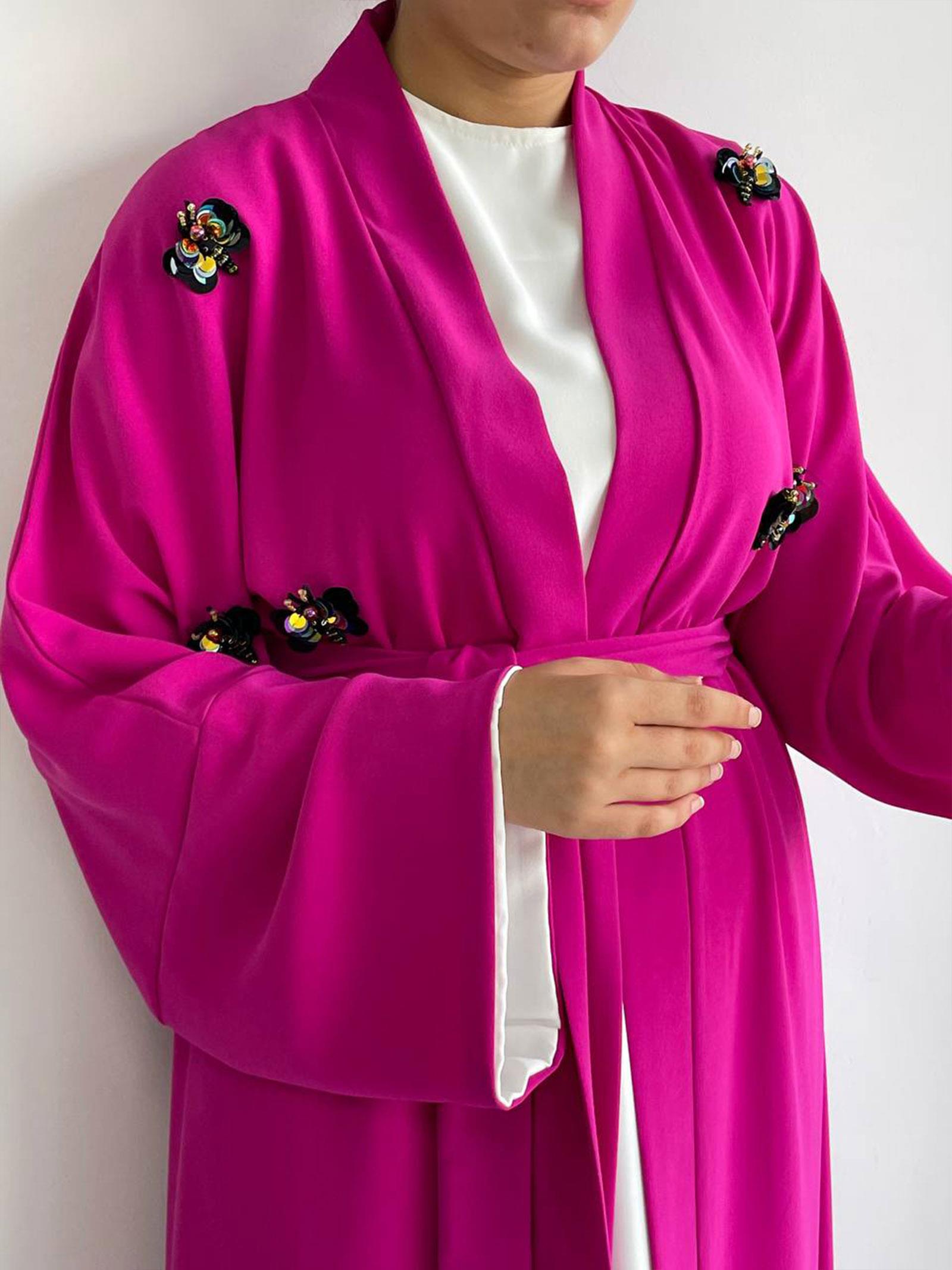 Fuşya Ebrar Abaya 