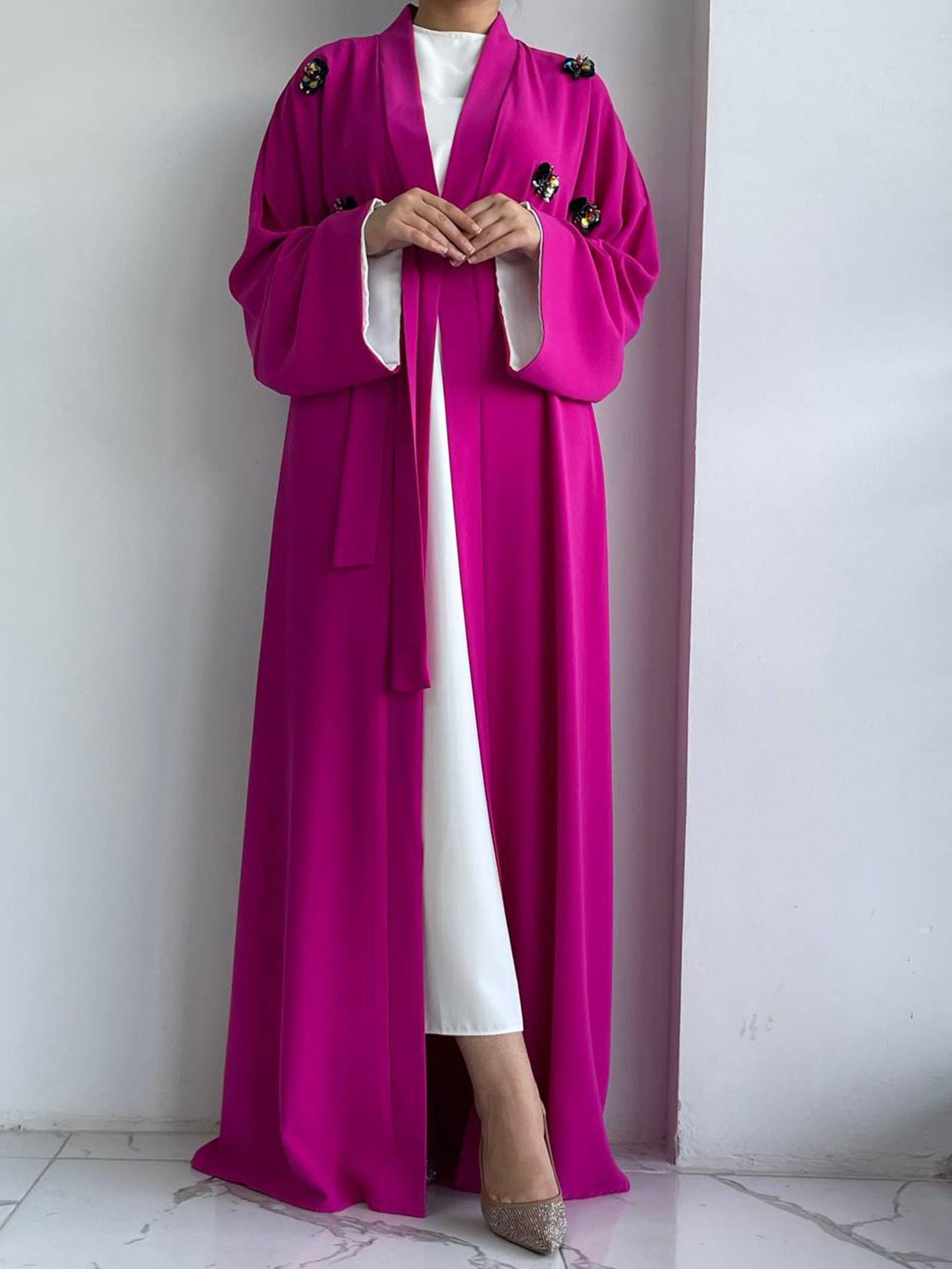 Fuşya Ebrar Abaya 