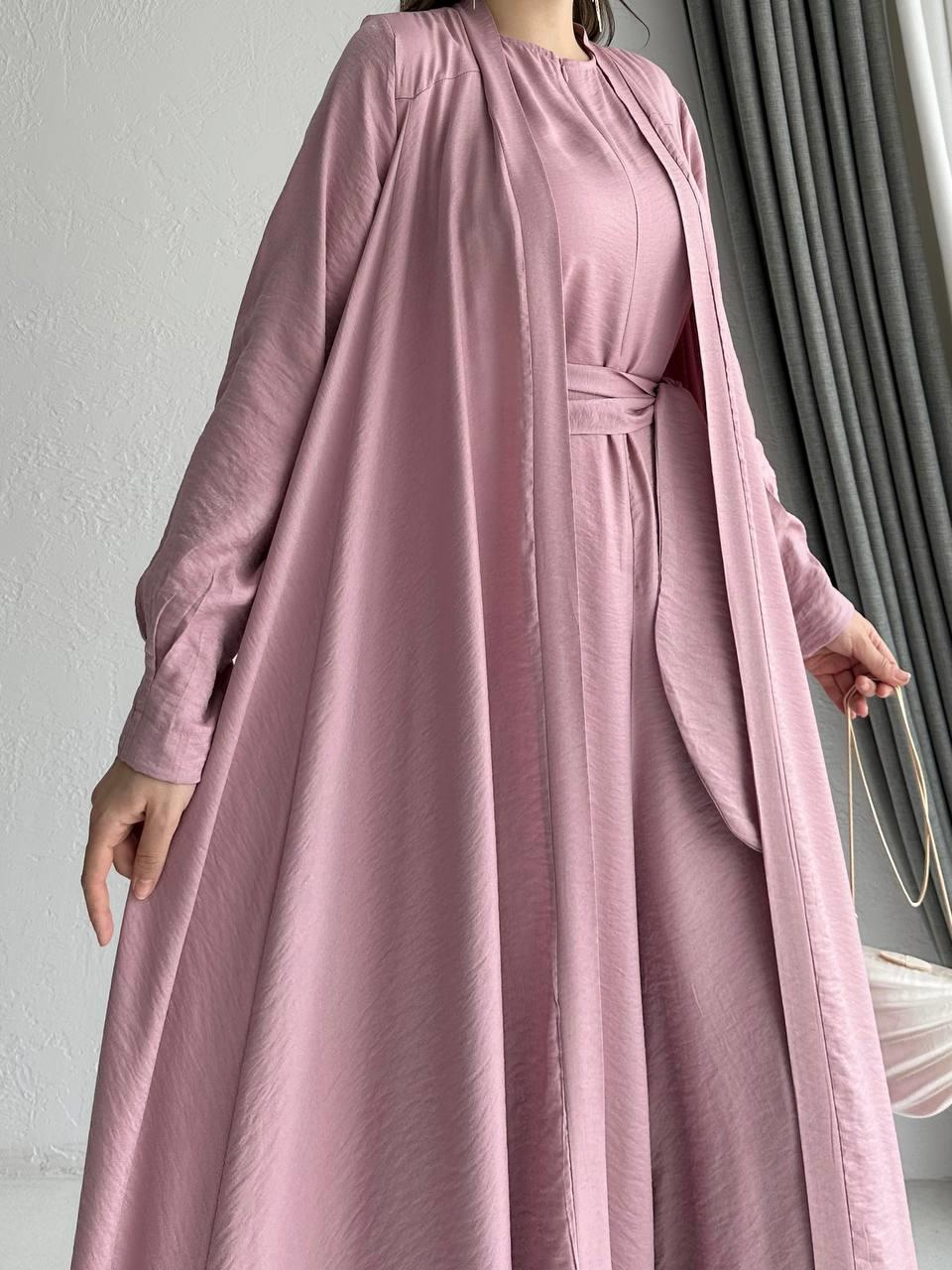 Gül Kurusu Arya Tulum Abaya Takım 