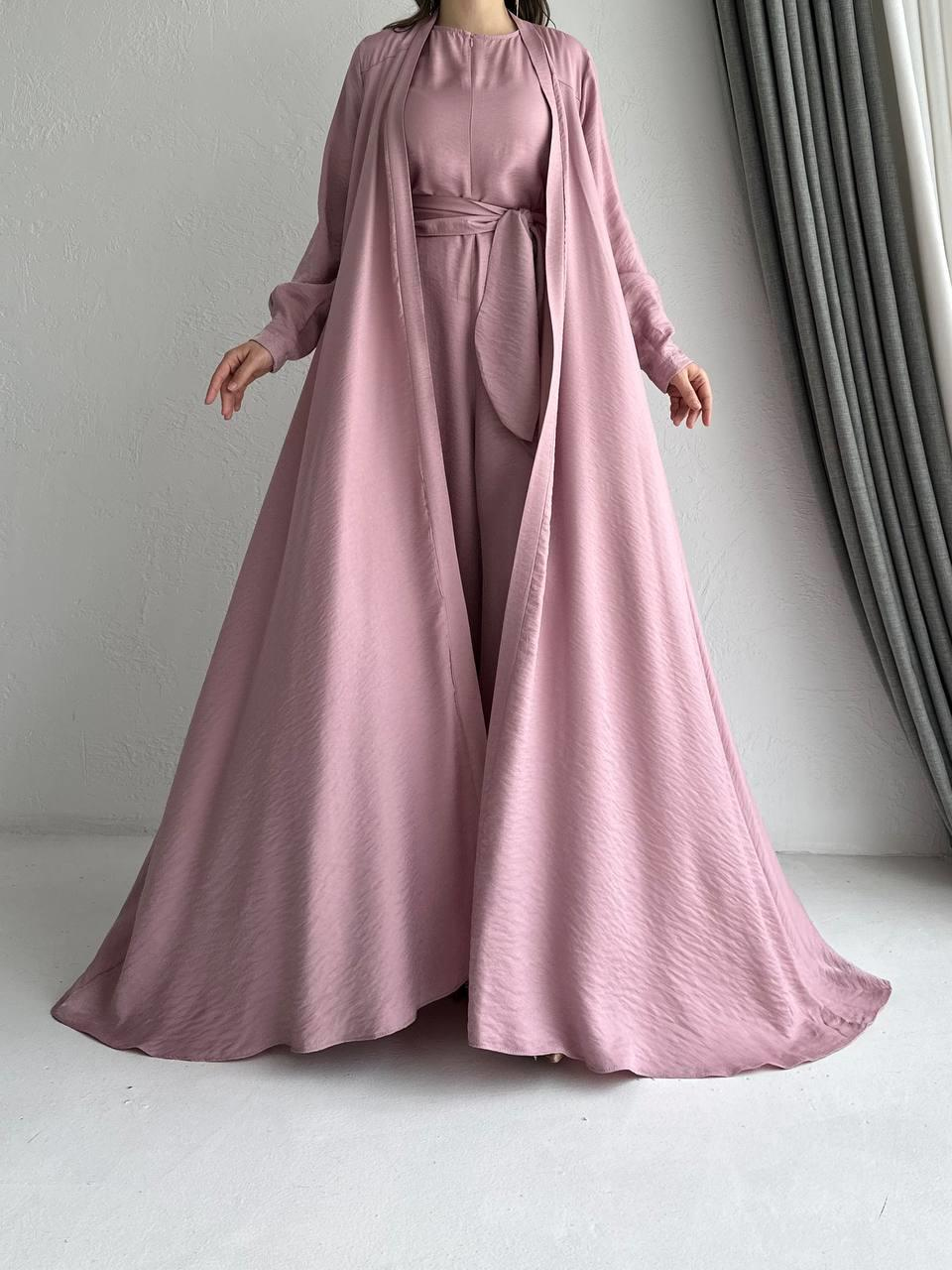 Gül Kurusu Arya Tulum Abaya Takım 