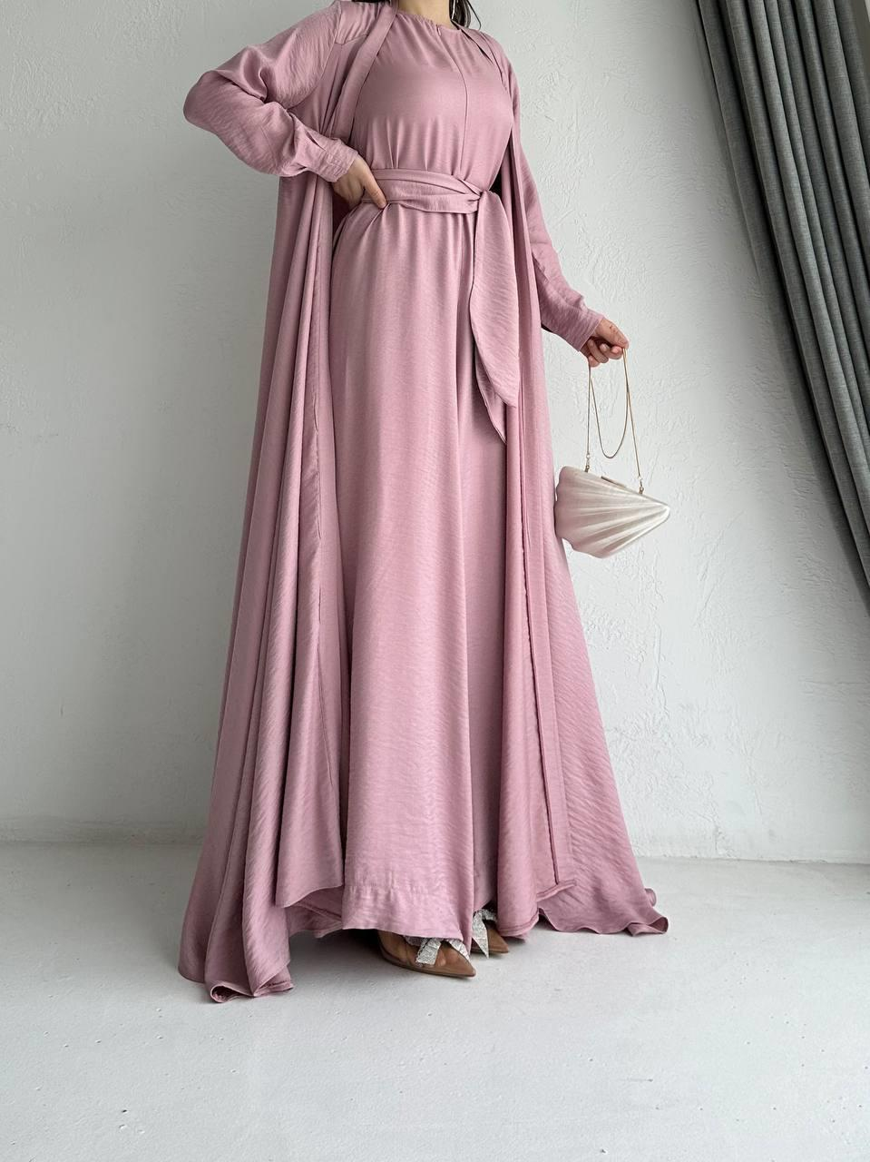 Gül Kurusu Arya Tulum Abaya Takım 