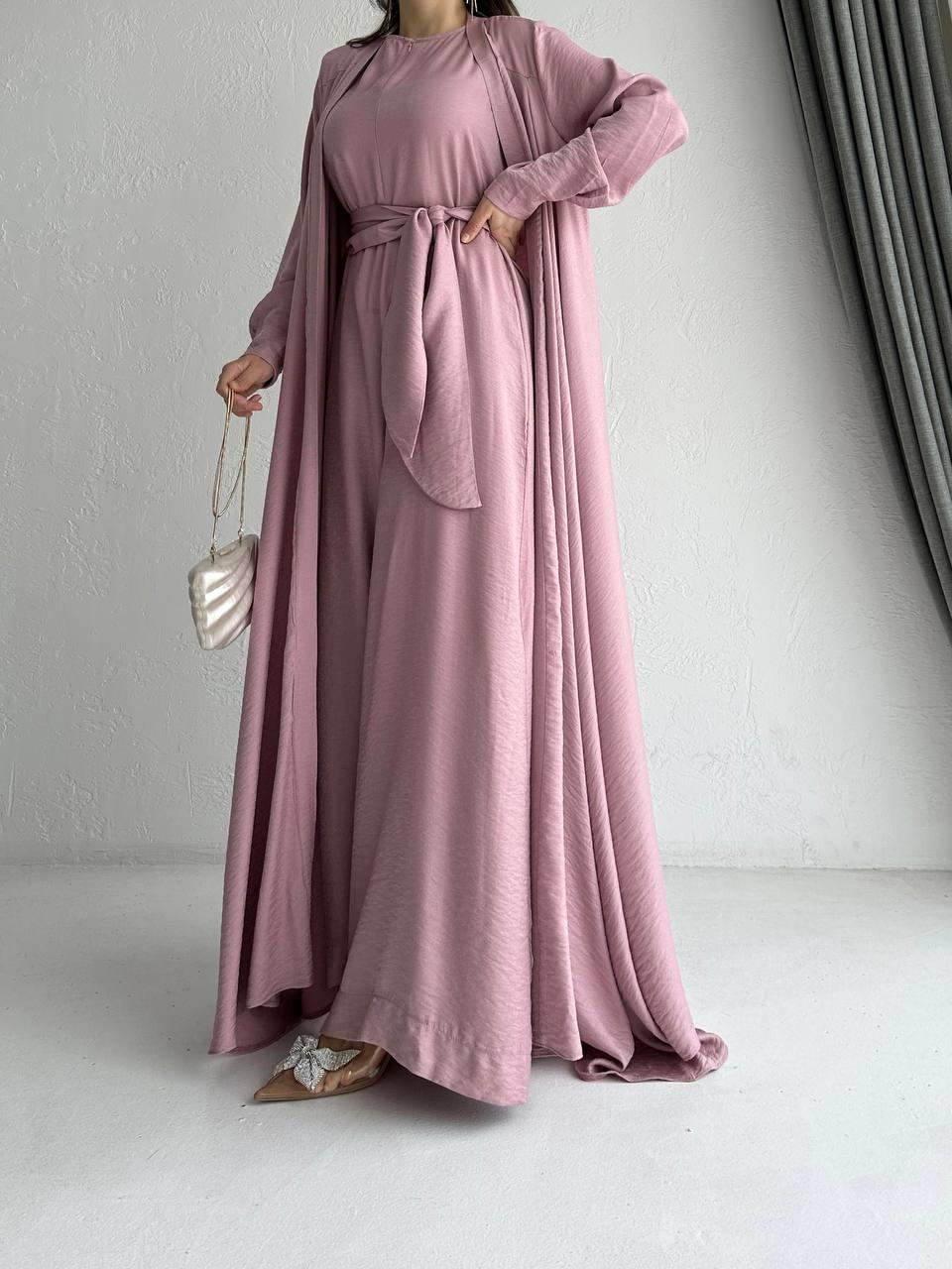 Gül Kurusu Arya Tulum Abaya Takım 