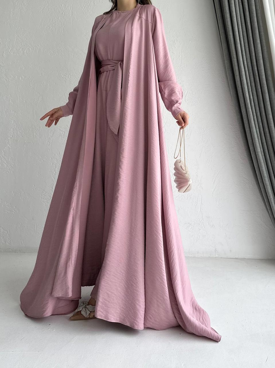 Gül Kurusu Arya Tulum Abaya Takım 