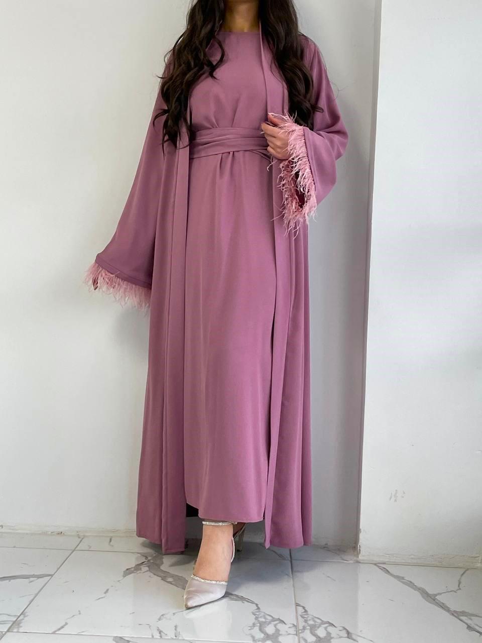 Gül Kurusu Ayla Abaya Takım