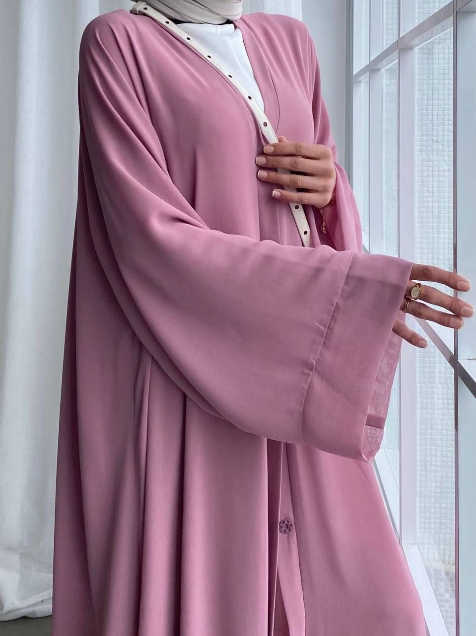 Gül kurusu Seren Şifon Abaya