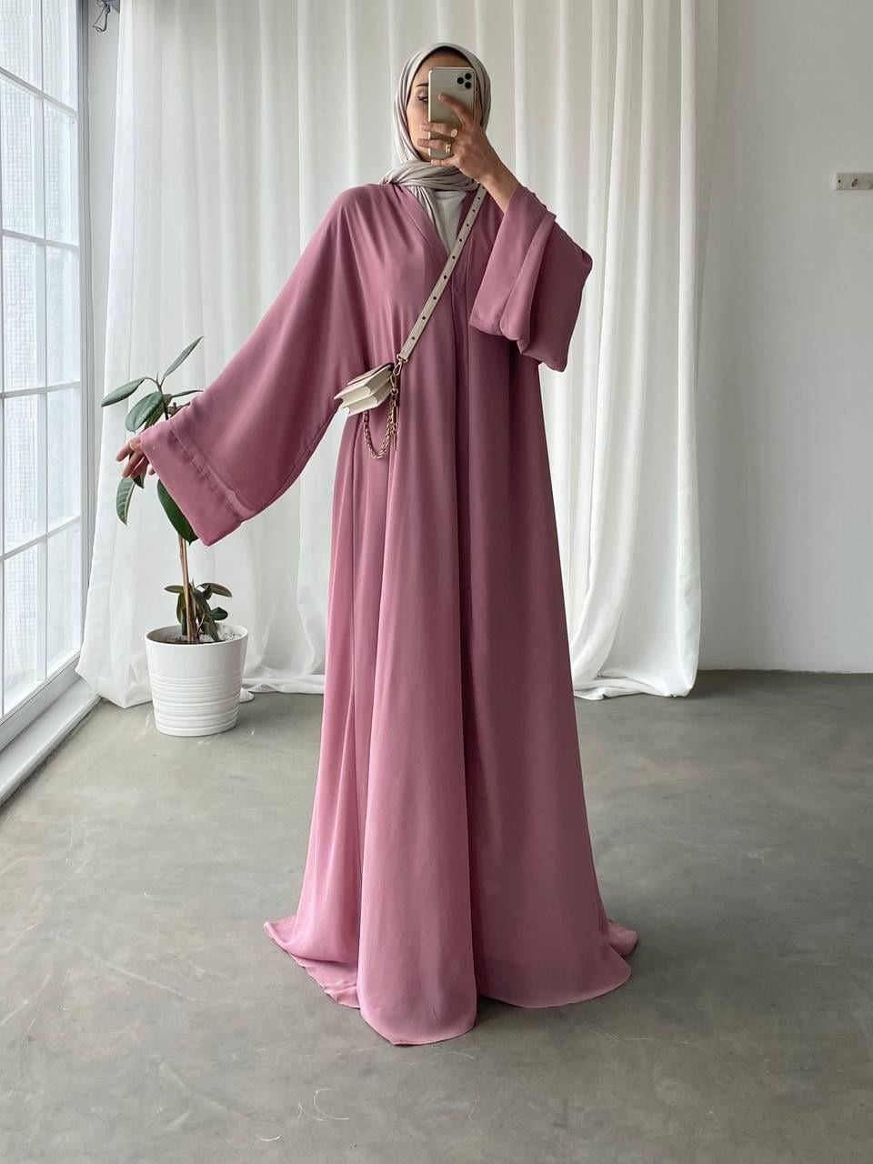 Gül kurusu Seren Şifon Abaya