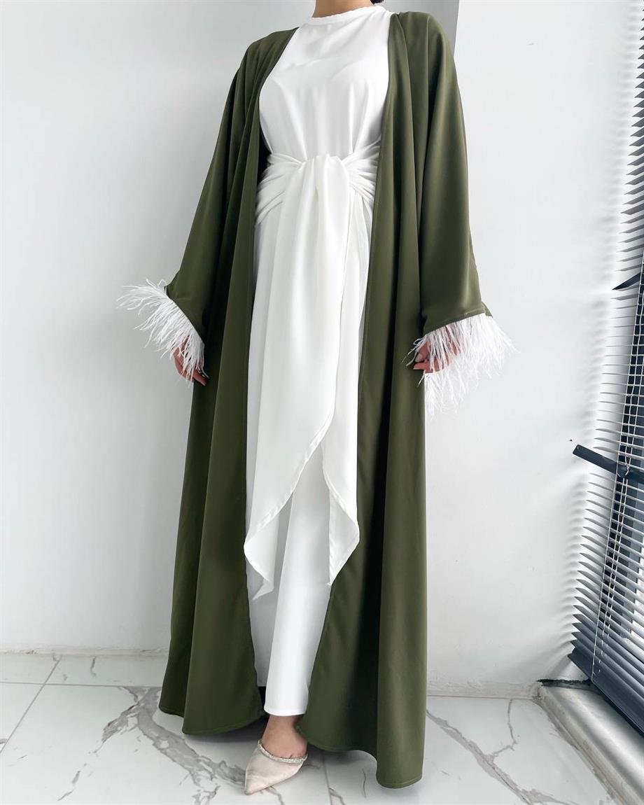 Haki Zehra Abaya Takım 