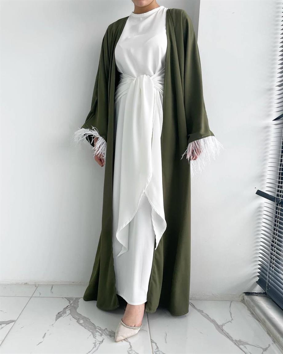 Haki Zehra Abaya Takım 