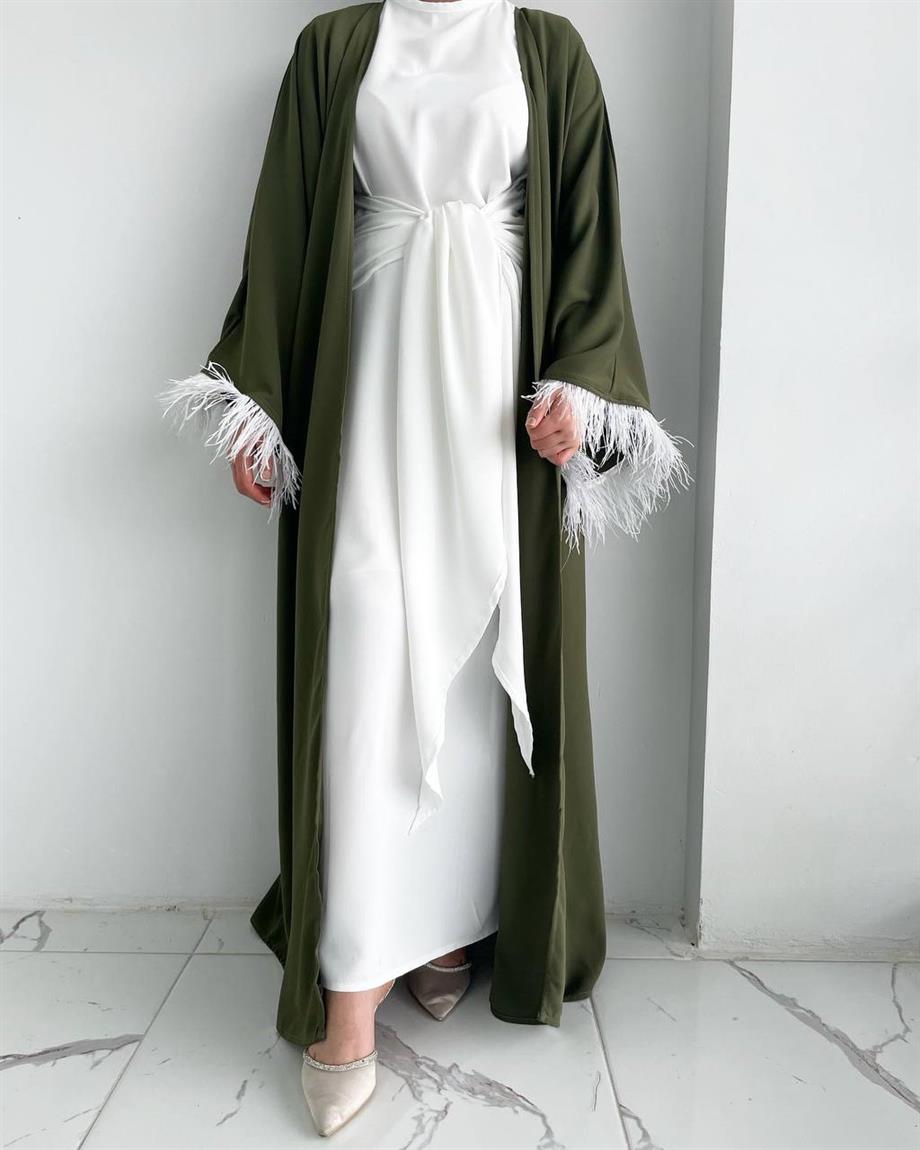 Haki Zehra Abaya Takım 