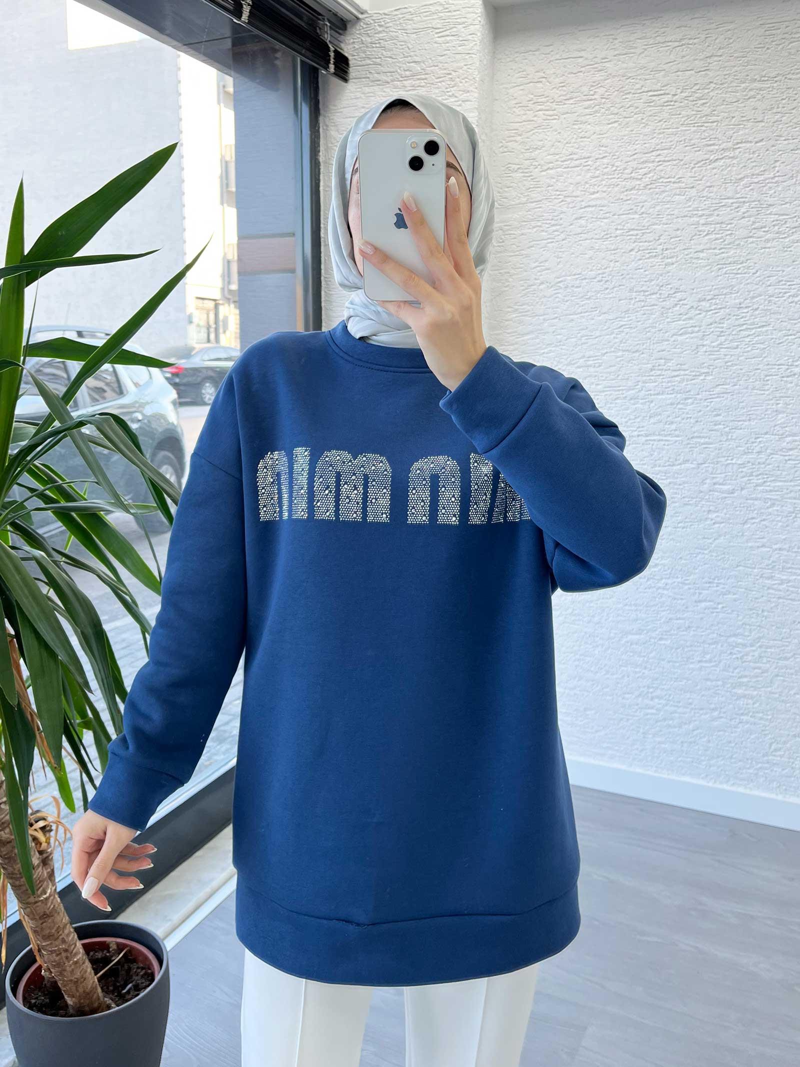 İndigo Kadın Jardonlu Sweatshirt