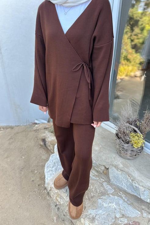 Kahve Lina Triko Takım