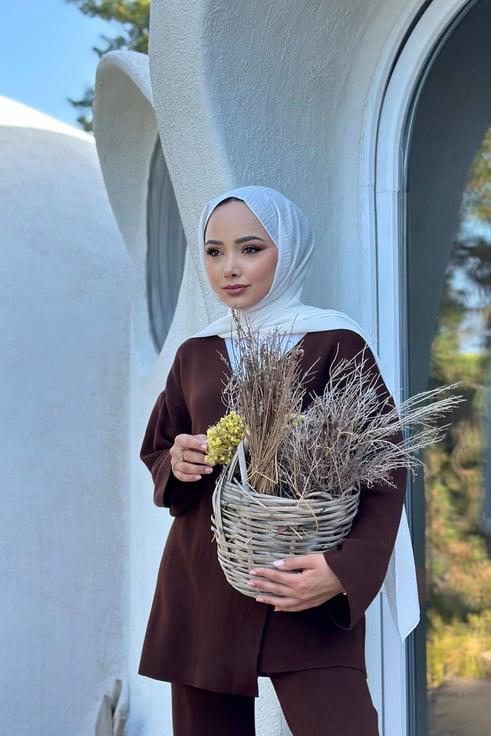 Kahve Lina Triko Takım