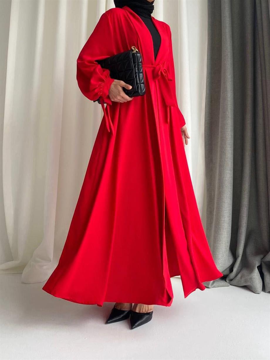 Kırmızı Hanzade Abaya
