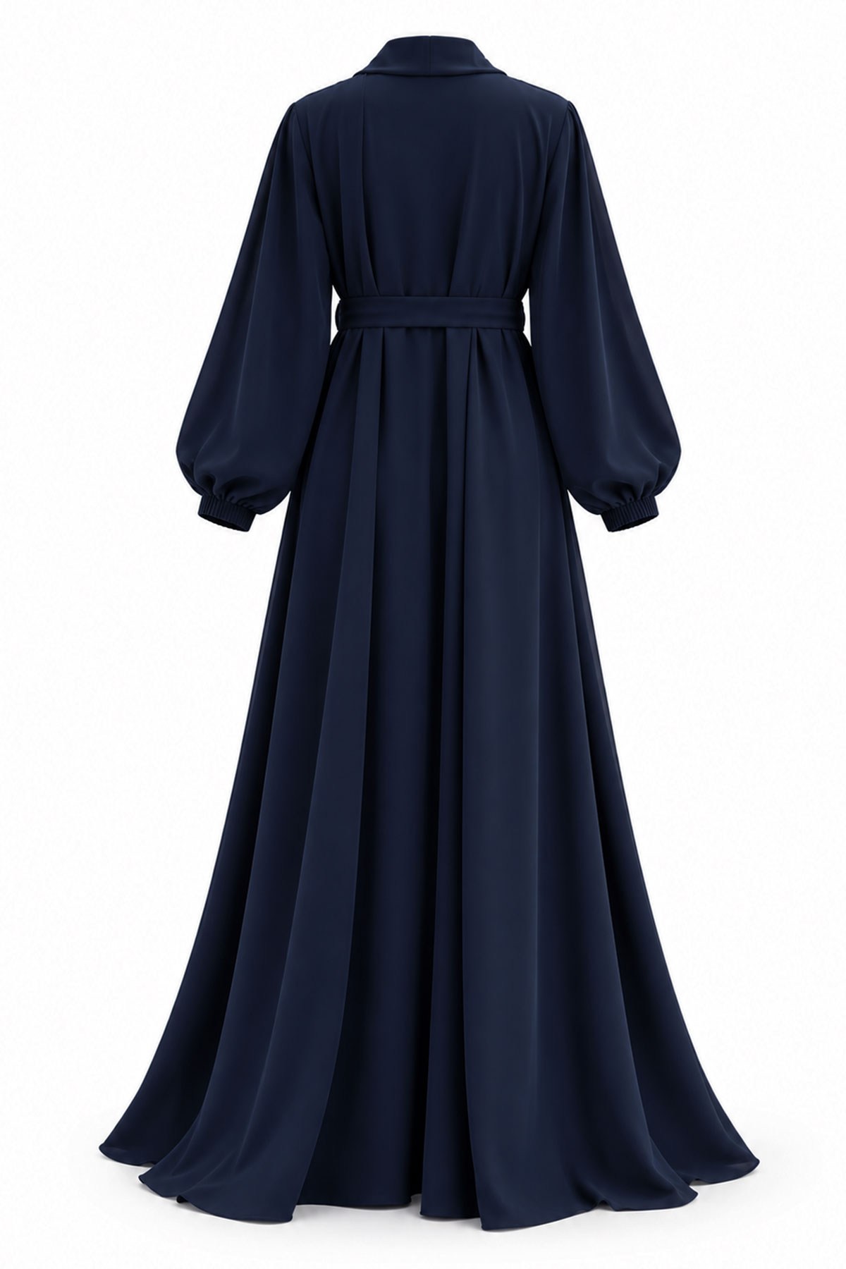Kolu Lastikli İkili Abaya Takım – Lacivert